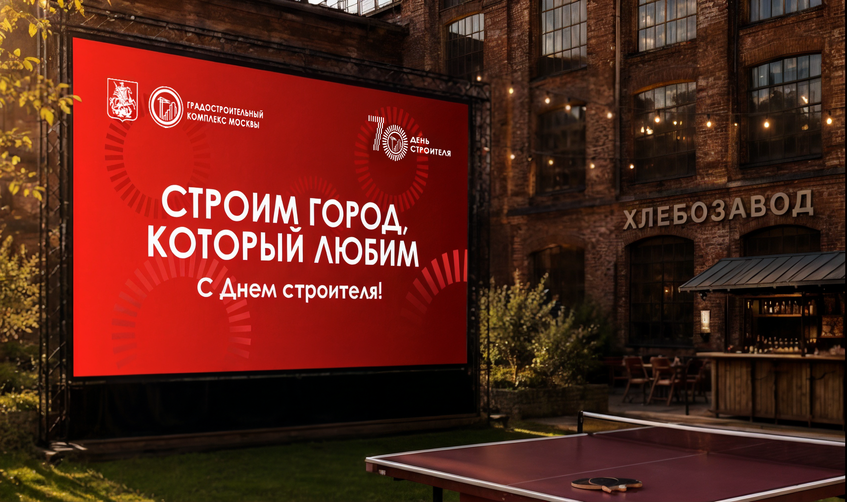 Тематическая зона отдыха откроется в честь 70-летия Дня строителя на «Хлебозаводе»