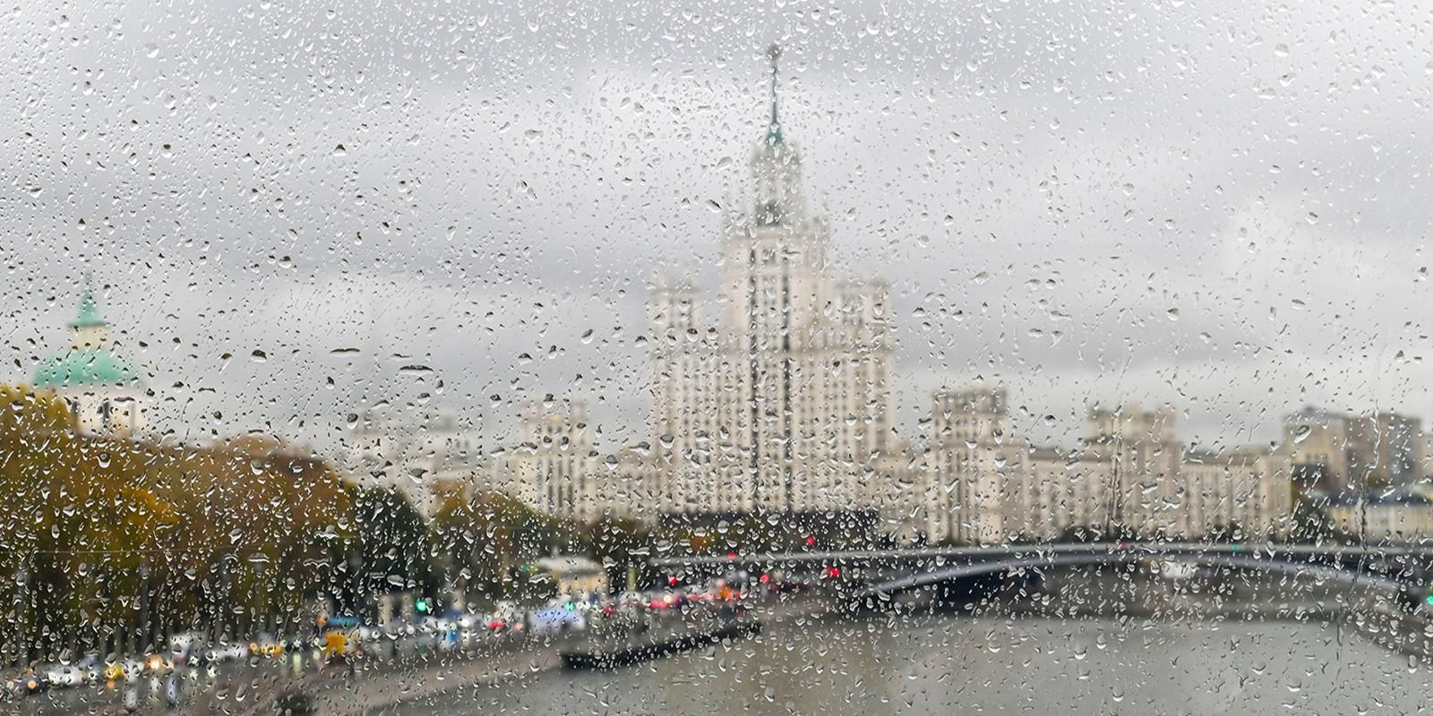 Желтый уровень погодной опасности объявили в Москве на 14 октября из-за дождя